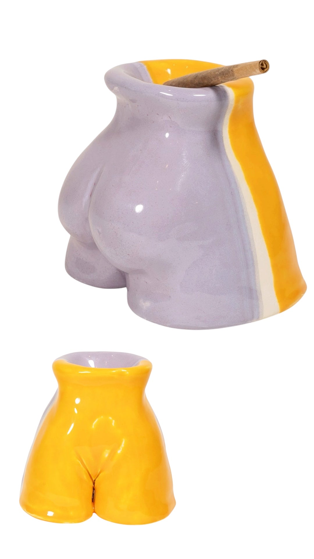 Ceramic Asstray — Lilac & Yellow